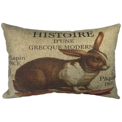  French Hare Linen Lumbar Pillow