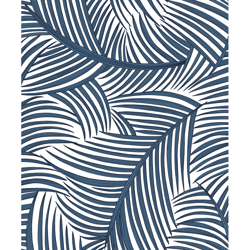 Rouleau de fleurs Bobb Peel & Stick, Bleu Riviera, L 396 po x l 20,9 po