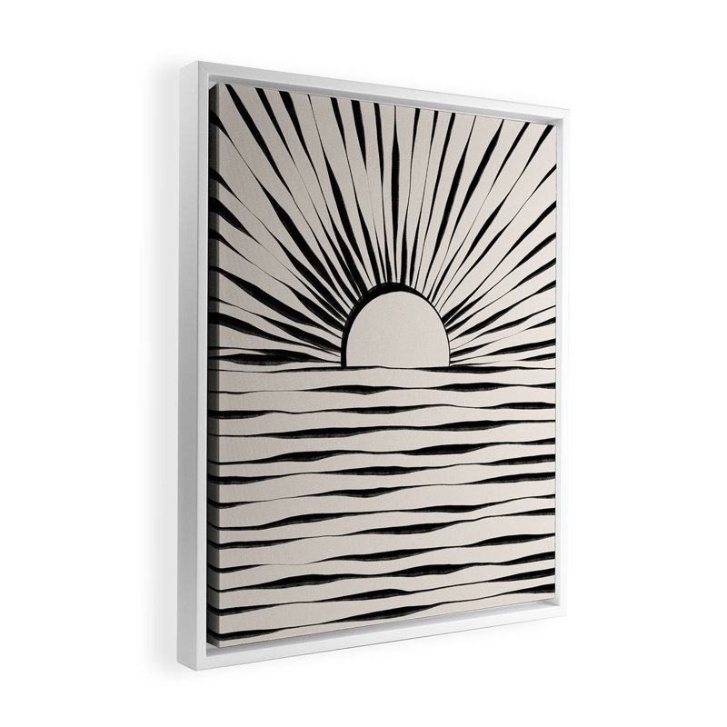Reproduction d’art sur toile, "One-of-a-kind original minimal Sunrise" par Alisa Galitsynan, H 10 po x l 8 po x P 3 po