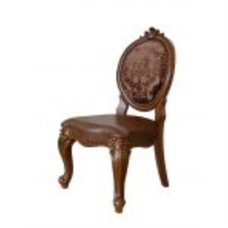 Chaise d'appoint rembourrée King Louis, Finition cerisier
