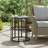 Ceramic Tile Side Table With Powder Coated Iron Frame - Lightweight & Weatherproof Patio Accent