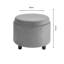 56cm Wide Velvet Round No Pattern Pouffe Ottoman with Storage-35164202