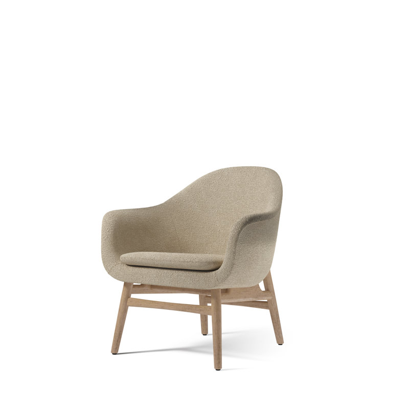 Harbour Armchair, Bouclé 02 Acrylic, Walnut