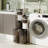 4-Tier Narrow Bathroom Storage Cabinet with Drawers Tissue Box Wheels for Kitchen