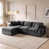 Chenille gris foncé