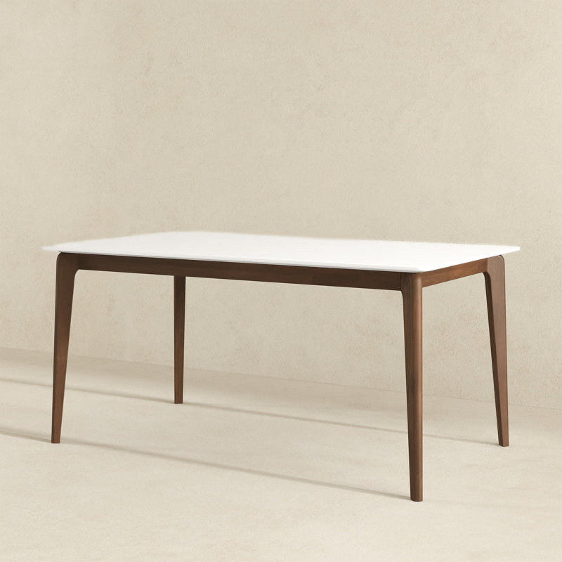 Carlos White Small Dining Table, 29.5"H x 71"L x 35.5"W