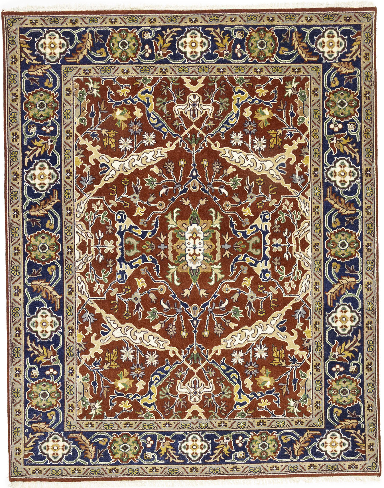 Rust Rose Rug Bungalow Rose Rusty Red Traditional 8X10 Oushak Chobi Oriental Area Rug ...