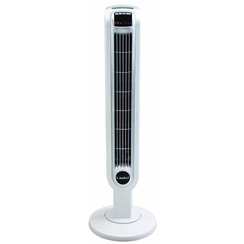 Ventilateur tour oscillant silencieux à 3 vitesses 36 pouces avec télécommande Lasko, blanc