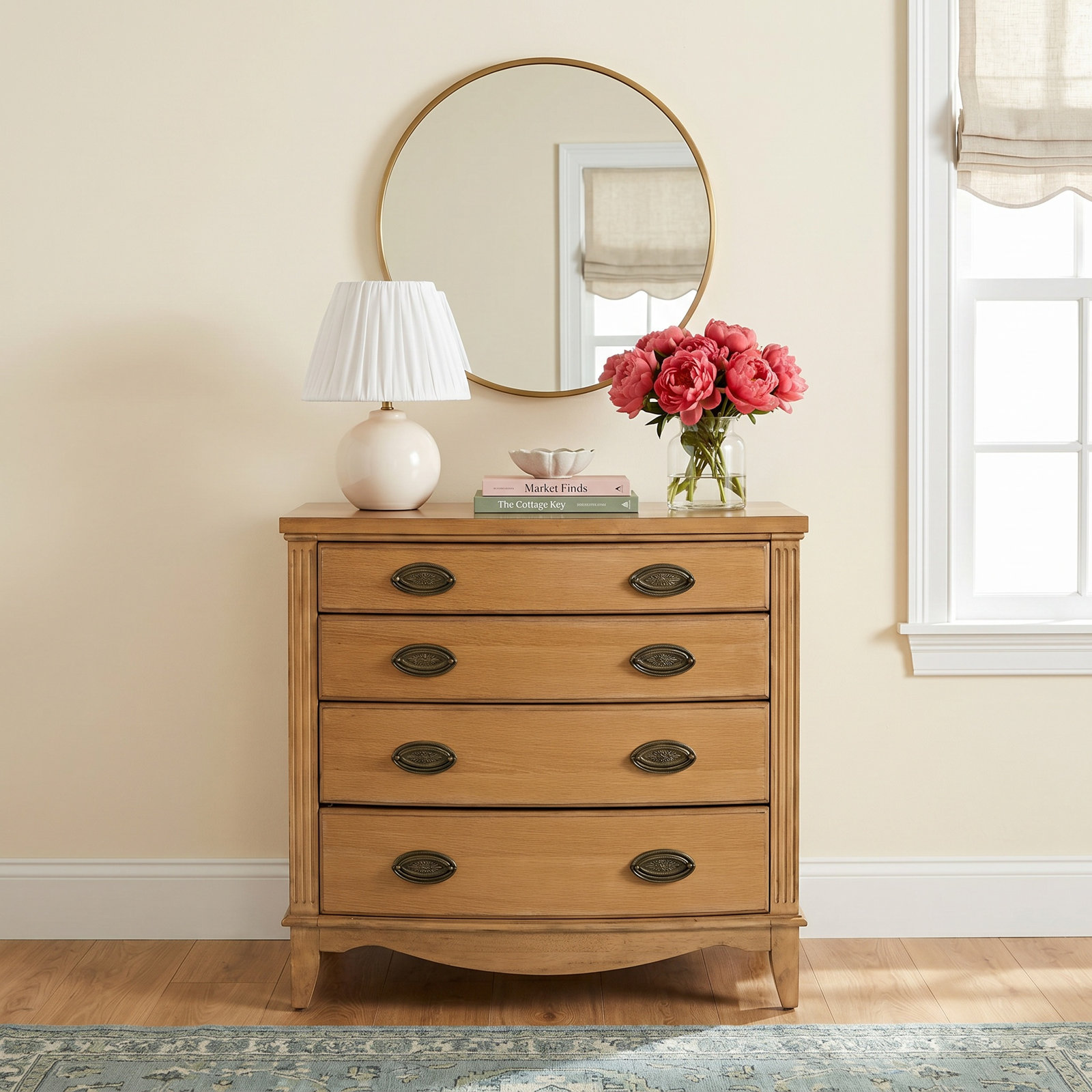 4-Drawer Accent Chest, Dark Mahogany Brown