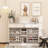 Modern Shoe Cabinet With 4 Flip Drawers, Multifunctional 2-Tier Shoe Storage Organizer With Drawers, Free Standing Shoe Rack For Entrance Hallway-1559950014