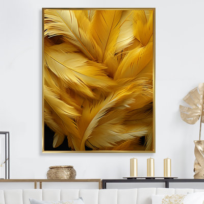 «Golden Feather Grin» sur toile
