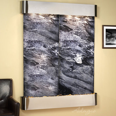 Majestic River Natural Stone Fountain with Light