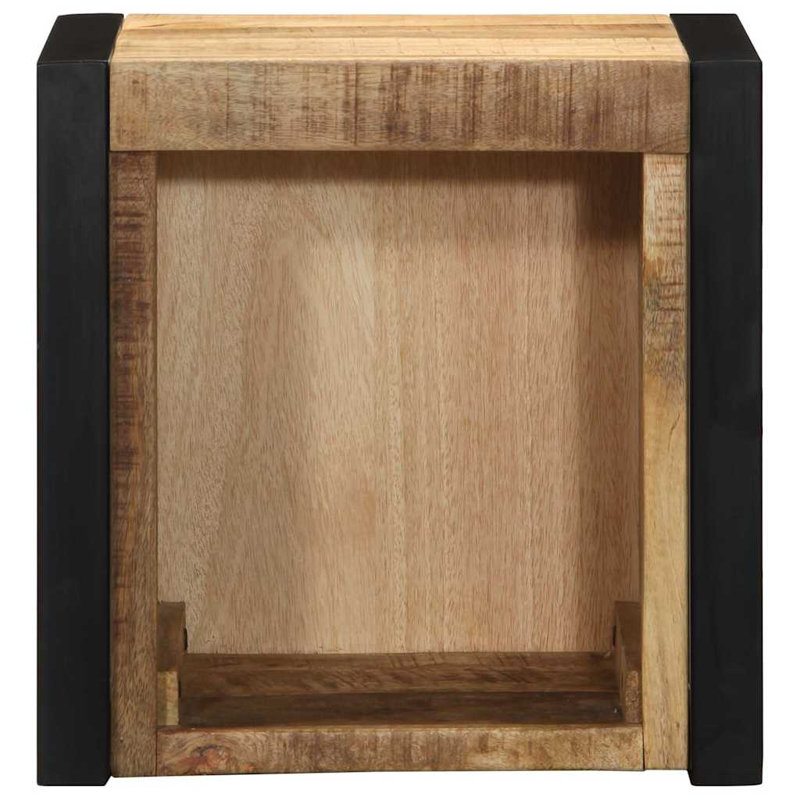Bedside Cabinet 40X35x40 Cm Solid Wood, Rough Mango