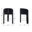 Tabourets de bar modernes de hauteur comptoir, tabourets de bar de 26 po avec dossier et accoudoirs, chaises de bar rembourrées pour la salle à manger de l'îlot de cuisine-763067770-757887072