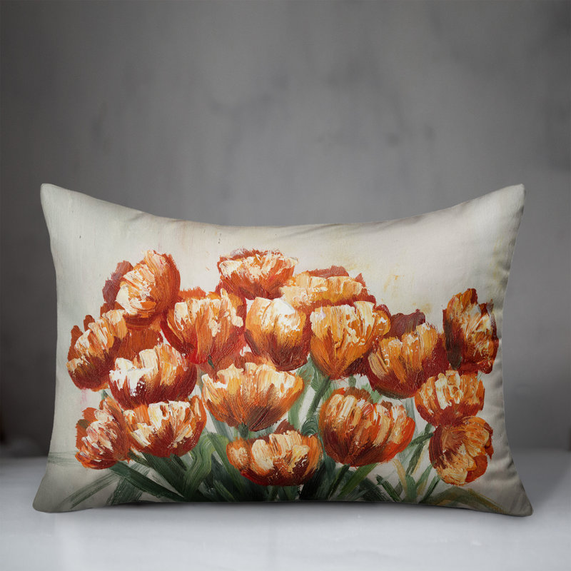 Fall Flowers Rectangular Pillow Cover & Insert