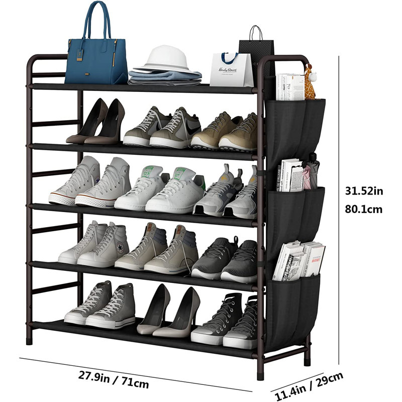 Étagères empilable pour 20 paires de chaussures, Bronze