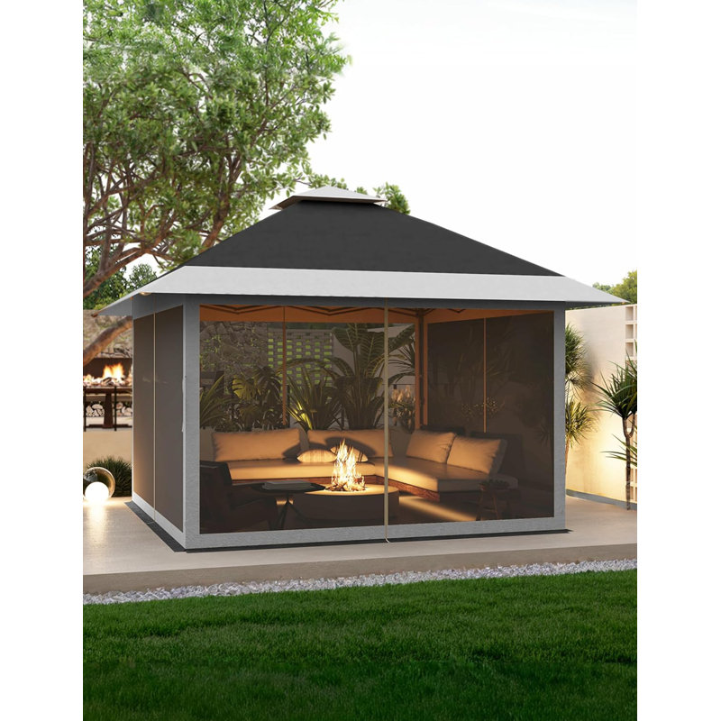 13x13ft Outdoor Patio Gazebo, Gray