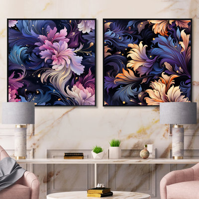 Nancy - Abstract Botanicals Square Collage Set Of 2