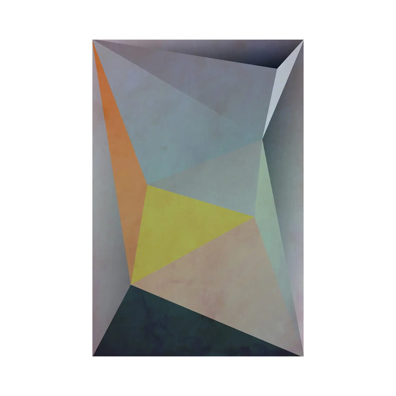 Interconnected Triangles V by Angel Estevez - Wrapped Canvas Print, 20.32 cm H x 30.48 cm W x 1.91 cm D
