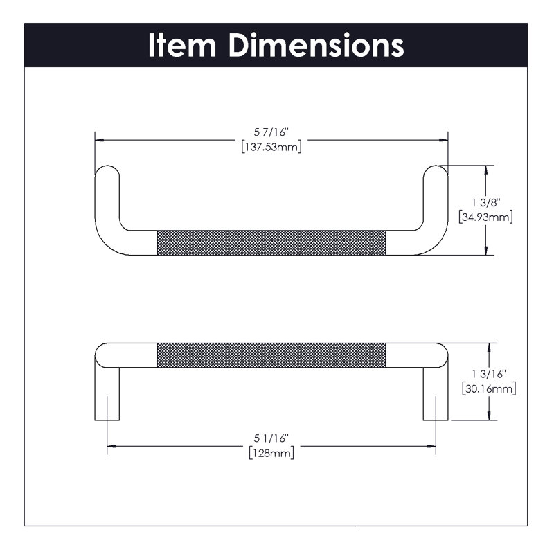 5 1/16" Center to Center Bar Pull