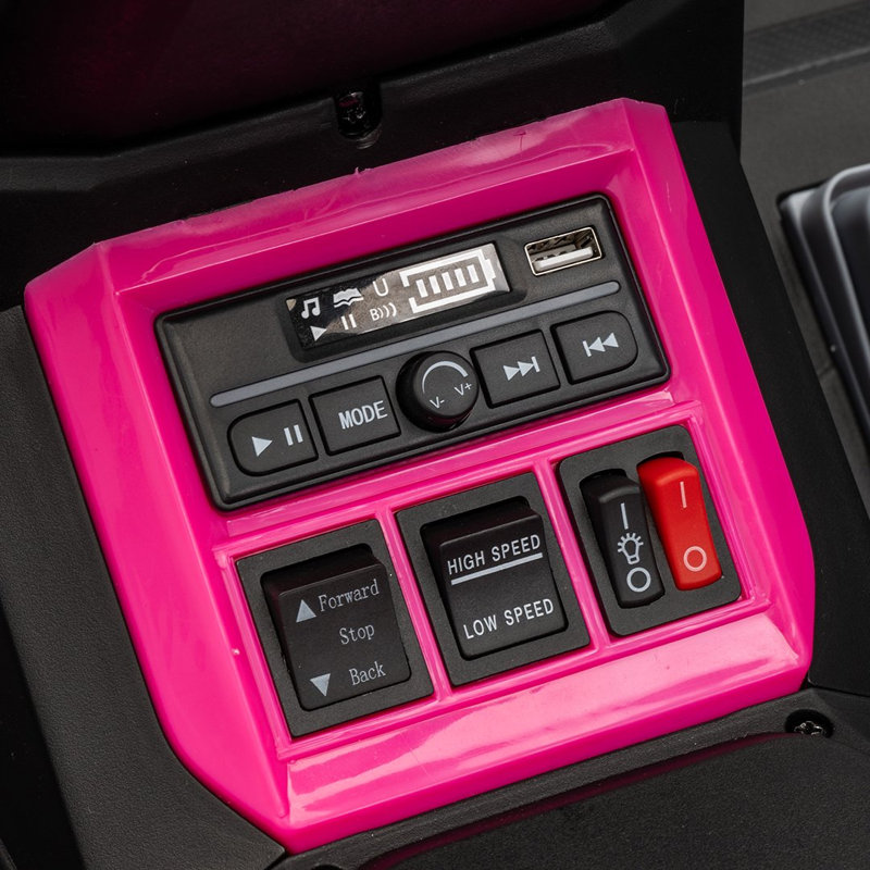 Voitures électriques 36 V pour enfants de 6 à 10 ans, 600 W, jusqu'à 9,5 km/h, Rose