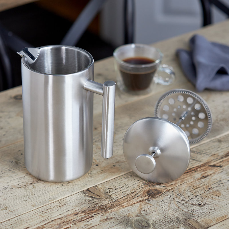 Stellar Coffee, Cup Double Walled Matt Cafetiere, 25cm H x 16cm W x 14cm L, 1.4 Litres