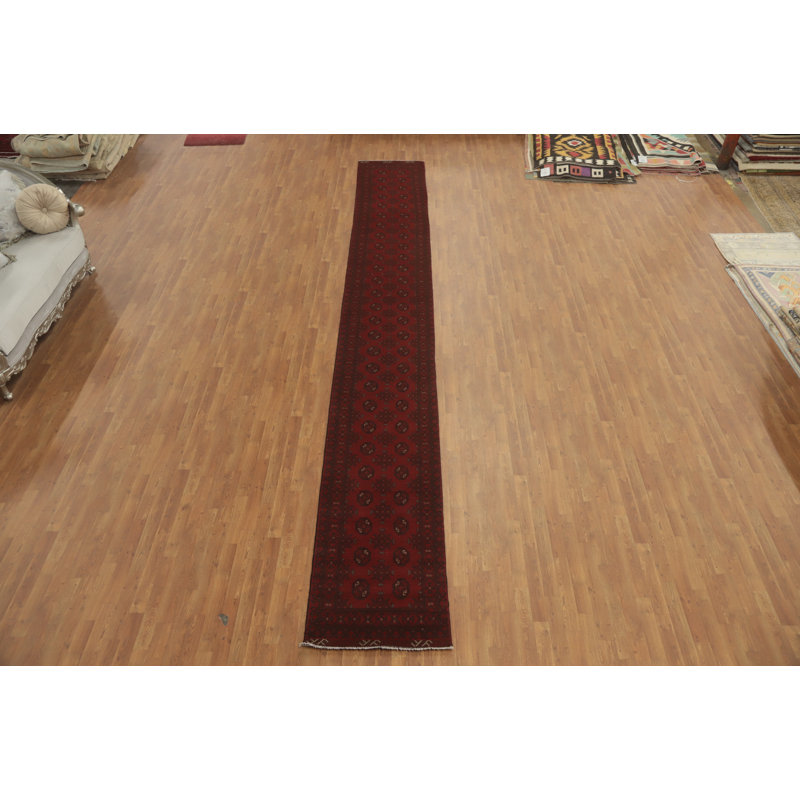 Tapis de couloir oriental afghan Elephant
