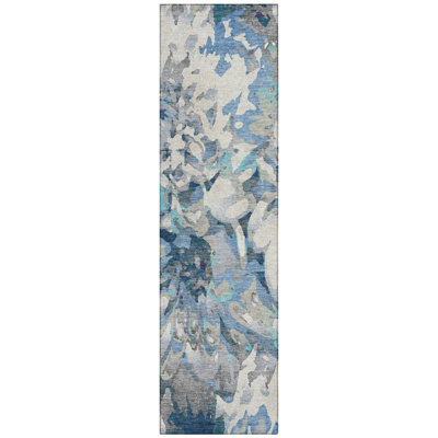 Machine Washable Indoor/Outdoor Chantille ACN2340 Floral Rug