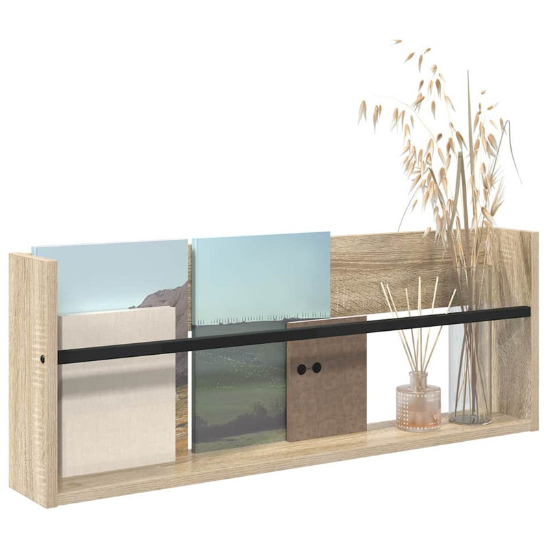 Wood Magazine Rack, Beige