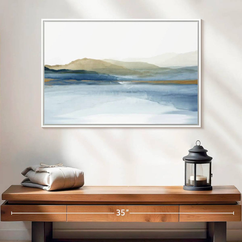 Luminosité, Cadre flottant blanc, 25 po x 17 po