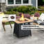 Table de foyer d'extérieur au propane 40 000, carré de 28 pouces, brun, + fer à repasser, facile à nettoyer, décor extérieur avec gaz carré avec couvercle imperméable, conception unique du plateau de table-1293355412