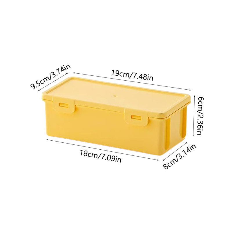 Panier de rangement en plastique couleur macaron, boîte de rangement avec couvercle, grande capacité, organisateur de bureau portatif, porte-crayons pour stylos, crayons et petites fournitures de bureau