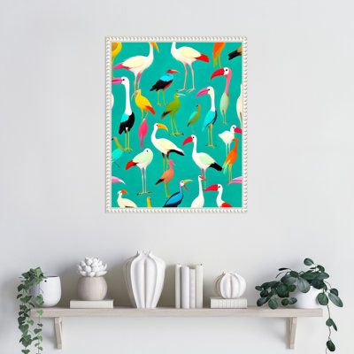«The Dance of Bird Colors» par Maupin, reproduction d'art sur toile encadrée