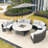 8 - Person Round Outdoor Dining Set With Cushions