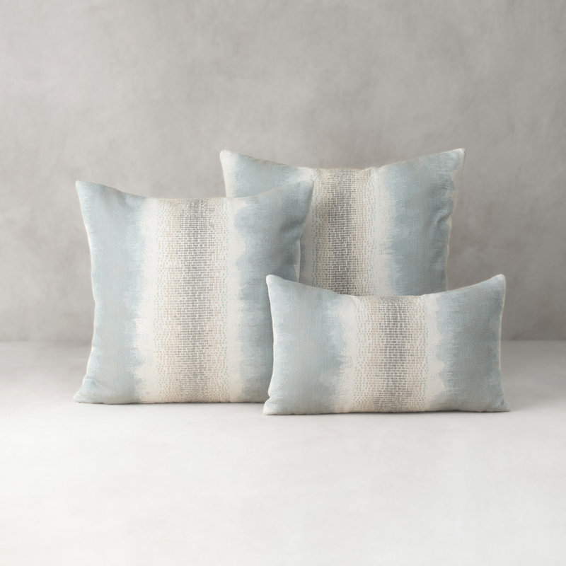 Resilience Sunbrella® Throw Square Indoor/Outdoor Pillow Cover & Insert by Elaine Smith, Sky, 22"H x 22"W
