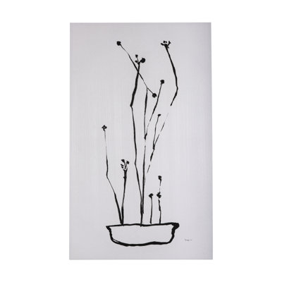 Organique, dessin au trait, toile tendue à la main