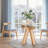 Set Of 2 Rubberwood Dining Chairs With Backrest And Comfort Cushions