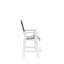 Chaises de bar extérieures (2) - Tabourets hauts à haut dossier en blanc et gris pour la cour et le patio