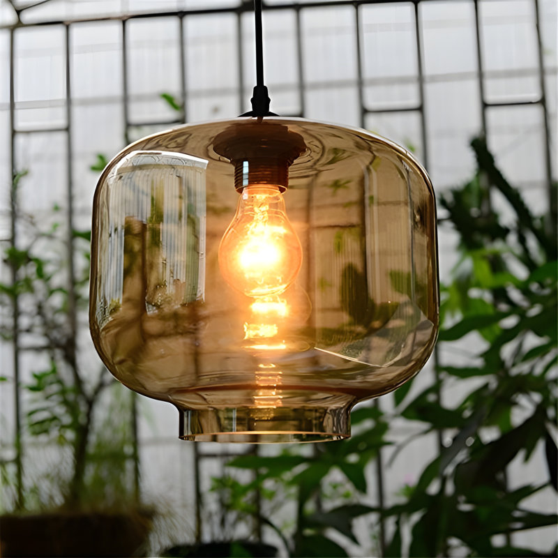 1 - Light Matte Black Drum Pendant
