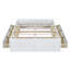 Wood Queen Size Platform Bed Frame With 6 Drawers-2133791385