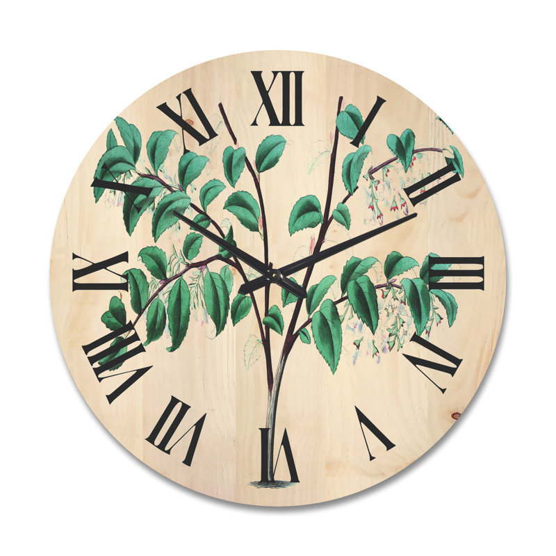 Horloge murale Leaves Plants I, Très grand