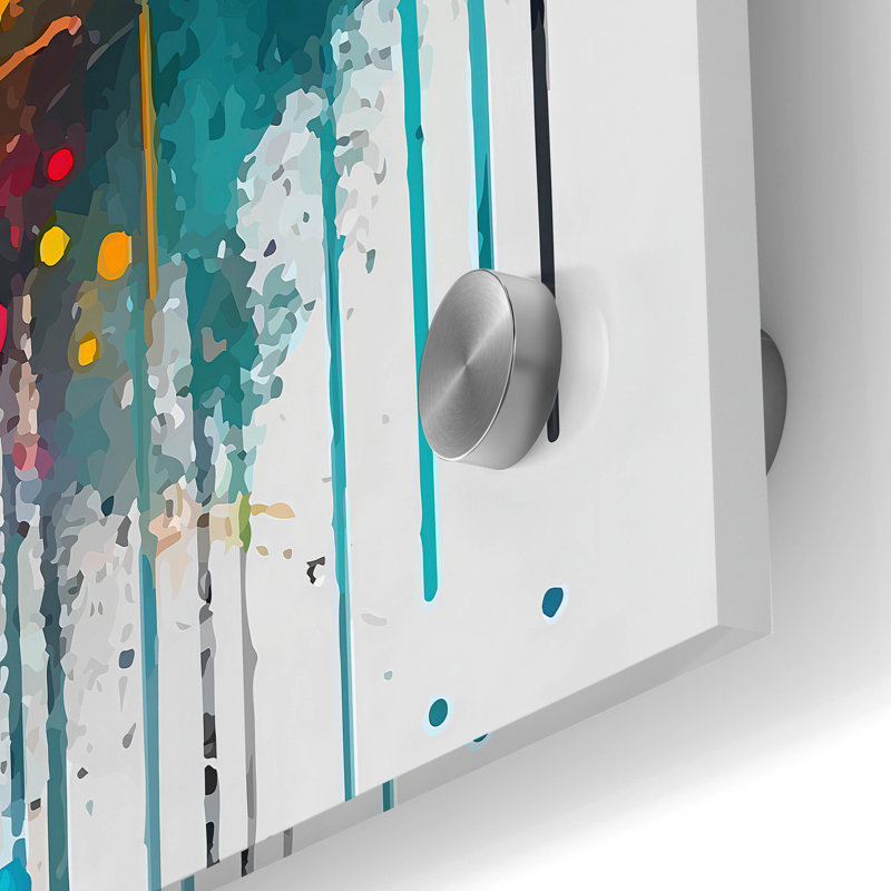 Art mural en verre épique «Colorful Zebra» par Andreas Magnusson, H 36 po x l 24 po x P 0,2 po
