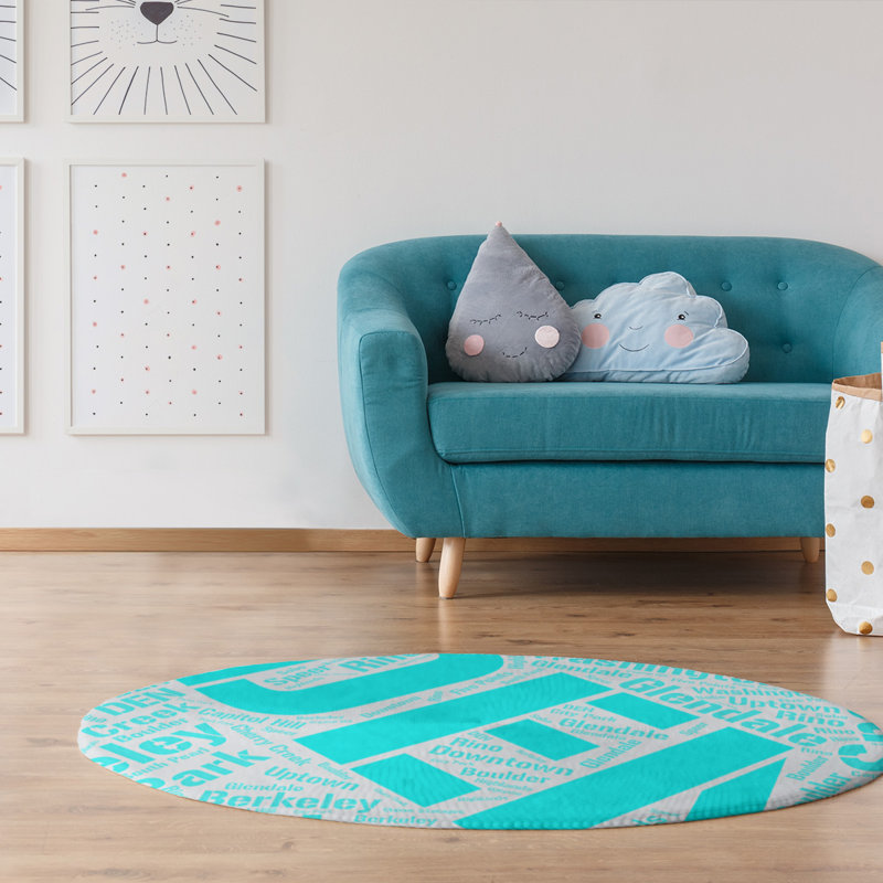 Chenille Indoor Rug, Round 5'