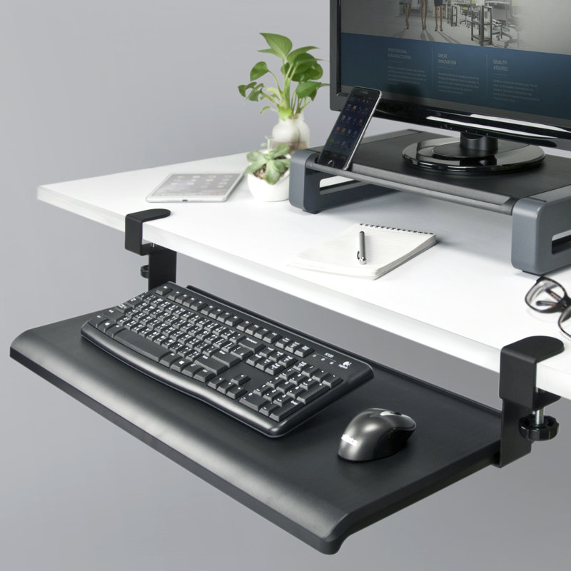 Plateau à clavier pour pince de bureau