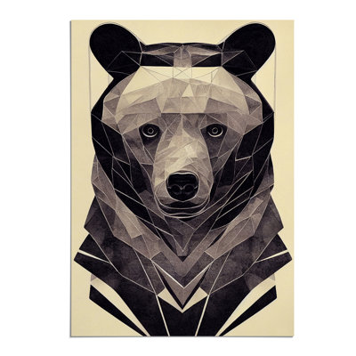 Bear Portrait No.2 Abstract - Wall Art