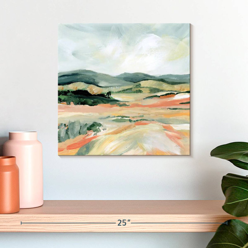 Alvord Vermillion Landscape I, H 16 po x l 16 po