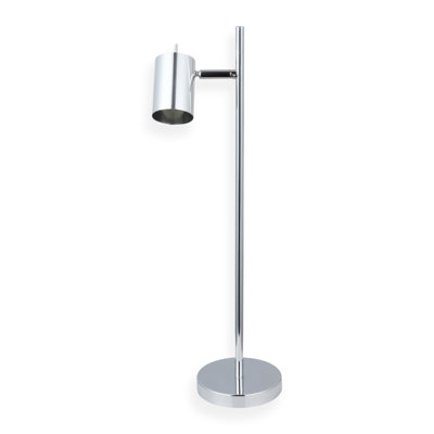 Lampe de table chromée 20 "avec prise