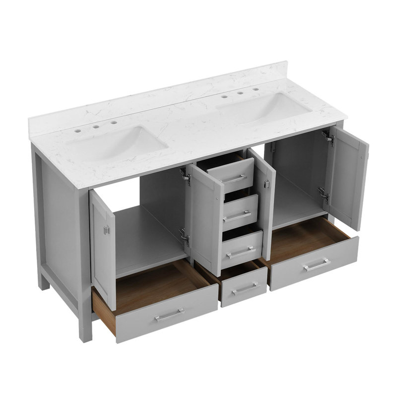 Meuble-lavabo 60 po avec rangement 60 po, 60"