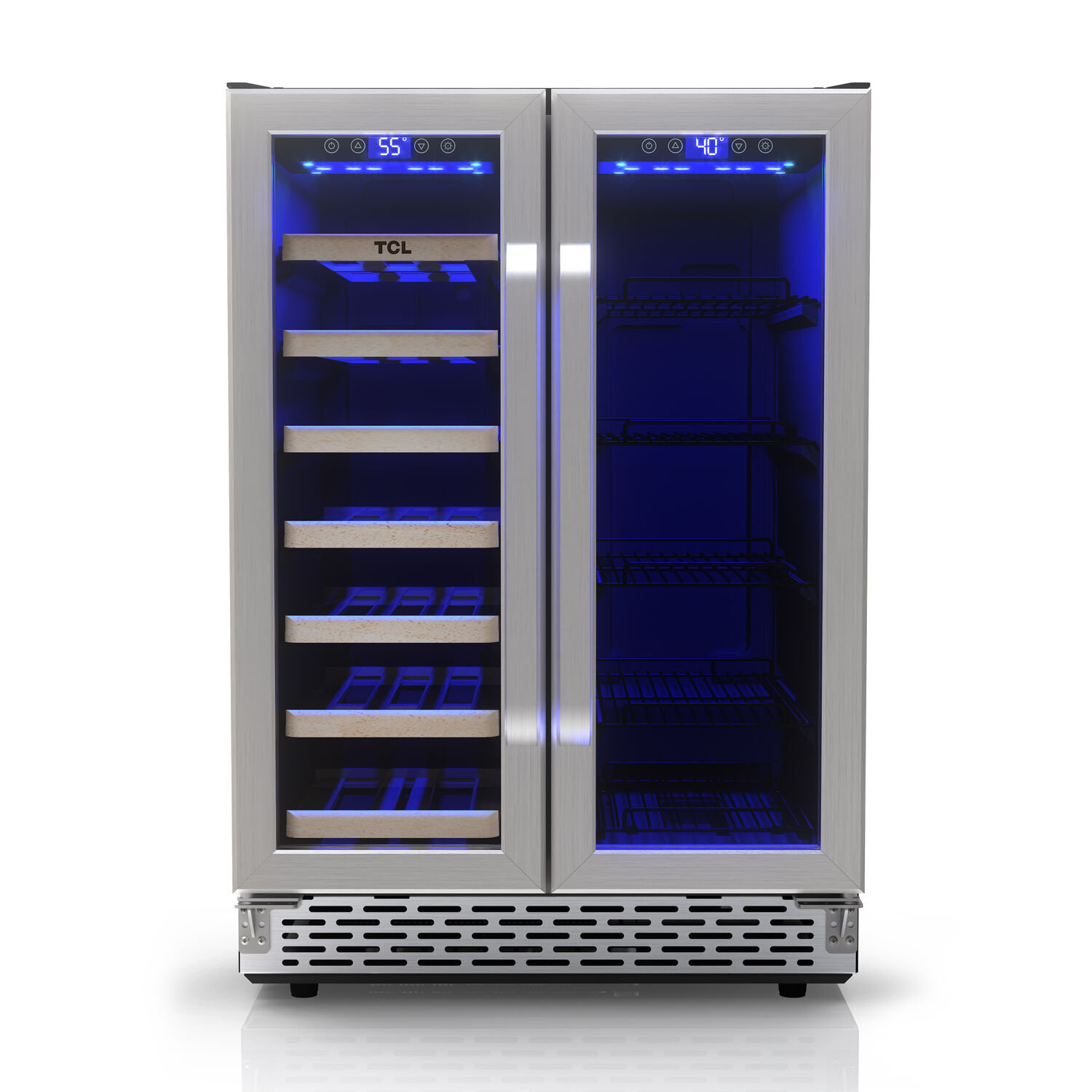 TCL 24 In. Beverage & Wine Cooler with Dual Zone — FIN-0017108 | Fridge.com