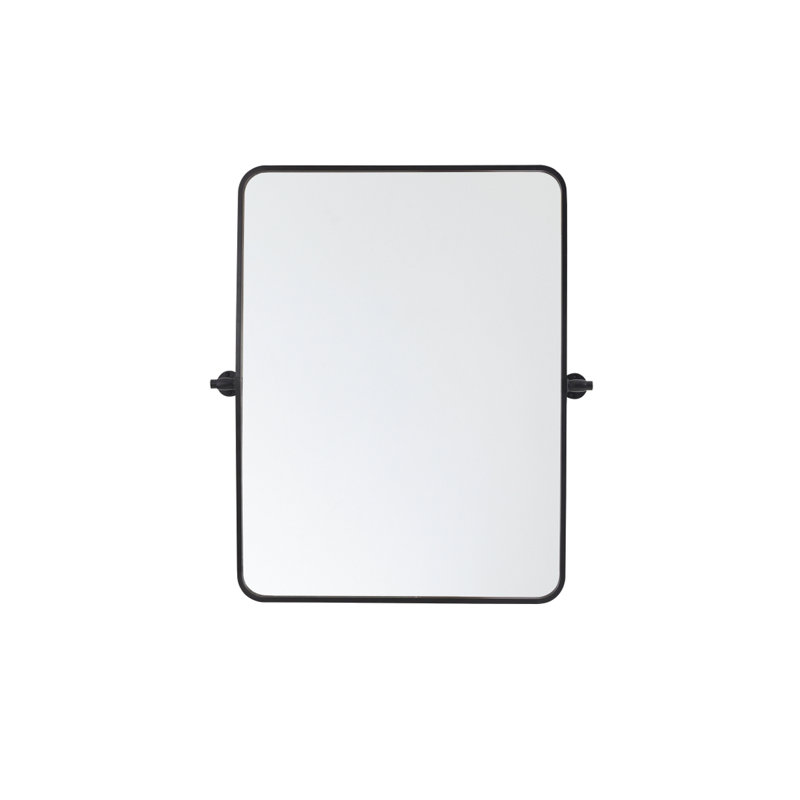 Belfield Metal Wall Mirror, Black, 24" x 32"